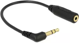 Delock kabelio lizdo kištukas 3,5 mm 3 kontaktų kampu > lizdo lizdas 2,5 mm 3 kontaktas