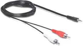 KABELIS AUDIO MINIJACK 3.5MM(M) 3 PIN->2X RCA (CHINCH)(M) 1.5M DELOCK