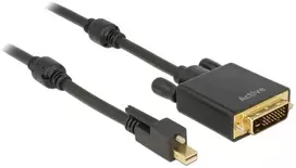 Delock Cable mini Displayport 1.2 kištukas su varžtu > DVI kištukas 1 m