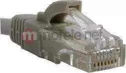 NETRACK BZPAT25U5E pataisomasis kabelis RJ45 beknis Cat 5e UTP 25m pilkas