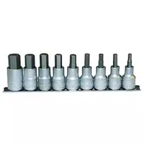 TengTools Galvučių su antgaliais rinkinys Teng Tools M1212; HEX; 1/2''; 9 vnt.