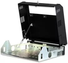Assmann Electronic DIGITUS sieninė spinta 19 colių plona linija 5HE montavimo galimybė 2HE vertikali 3HE horizontali juodas RAL 9005