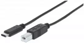 StarTech Manhattan Hi-Speed USB Type-C kabelis C Male / B Male, 2,0 m, Juodas, 354950