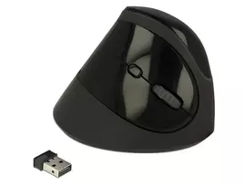 Delock Ergonomic USB pelė vertikali - belaidė - juoda