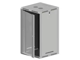 Alantec Sieninė/grindinė spintelė 19" 18u 600x600, stiklinės durys, plokščia pakuotė