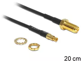 Delock Antennenkabel RP-SMA Buchse zum Einbau > TS-9 Stecker 200 mm