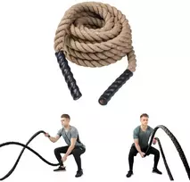 Natūrali jėgos-kovos virvė iš sizalio inSPORTline Waverope Base 9m 40mm 5,7kg