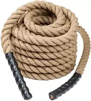 Natūrali jėgos-kovos virvė iš sizalio inSPORTline Waverope Base 15m 40mm 9,6kg