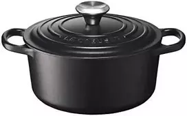 Le Creuset puodas Signature apvalus 18cm juodas