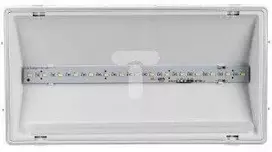 AWEX avarinis šviestuvas EXIT L IP65 ECO LED AT 3W 340lm 1h vienos paskirties baltas (ETL/3W/E/1/SE/AT/WH)