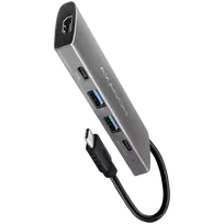 AXAGON HMC-5G2 2x USB-A + 2x USB-C + HDMI, USB-C 3.2 Gen 2 10Gbps šakotuvas, PD 60W, 13cm USB-C laidas
