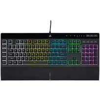 Žaidimų klaviatūra Corsair K55 RGB Pro su 5 zonų RGB pašvietimu, DE išdėstymas