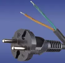 Elektro-Plast Juodas W- 6 2 x 1,5 mm2 sujungimo kabelis su 3m kištuku (51.919)