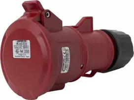 FAMATEL Nešiojamas lizdas 32A 5P 400V raudona IP44 TOP SpeedPRO 23303