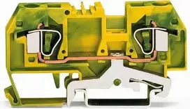 Wago 282-907 2 laidų jungtis 6mm2 geltona ir-žalia 282-907