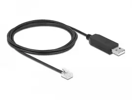 Delock adapterio kabelis USB Type-A į serijinį RS-232 RJ12 2 m