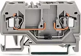 Wago 280-915/281-410 2 laidų šynų gnybtas su diodu 1N4007 2,5 mm2 pilkas 280-915/281-410