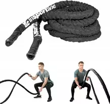 Jėgos-kovos virvė su nailonine apsauga inSPORTline Waverope 15m 50mm 21,8kg