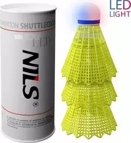 Nailoniniai badmintono plunksniukai Nils NBL6293, įvairiaspalviai, Led, 3 vnt.