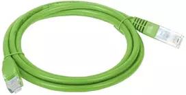 Patch-cord U/UTP kat.5e PVC 2.0m žalia ALANTEC