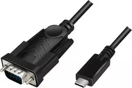 LOGILINK AU0051A USB2.0 Type-C kabelis USB-C/M į DB9/M serijos 1,2 m Win11