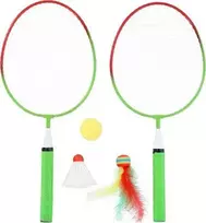 Badmintono rinkinys Nils NRZ051 Steel, 2 raketės, badmintono plunksniukai, kamuoliukai