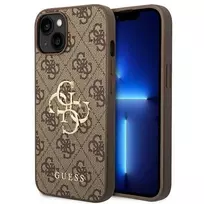 Dėklas GUESS GUHCP14S4S4GBBB IPHONE 14/15/13 6.1 "BRONZE / BROWN HARDCASE 4G BIG METAL LOGO