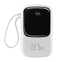 Baseus Qpow PRO Powerbank kabelis, 20000mAh, 22.5W (fekete)