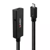 USB Prailginimo Laidas - LINDY USB 3.2 Type C Aktyvus Prailginimo Laidas, M/F, 10Gbps, Duomenų Perdavimas, 5 m