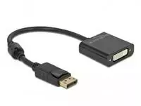 „Delock“ adapteris „DisplayPort 1.2“ į DVI moterišką 4K aktyvią juodą