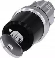 Siemens Jungiklis su raktu 22mm apvalus blizgus metalinis spyna Nr.SSG10 2 poz. O-Ir monost. pradžios kampas 90 laipsnių 3SU1050-5BF11-0AA0