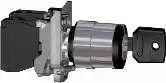 Schneider Electric Jungiklis 2 padėties raktas 22mm juodas 1Z be grįžimo (XB4BG41)