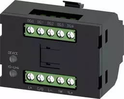 Siemens Elektroninis modulis RFID raktiniam jungikliui 5 programuojami skaitmeniniai išėjimai juodi 24VDC IO-link 3SU1400-1GD10-1AA0