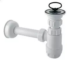 Sifonas McAlpine butelis 5 / 4 "DN32 mažas baltas (HC1L)