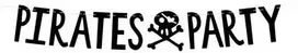 Party Deco Girlianda Pirates Party Party deko 14x100cm juoda