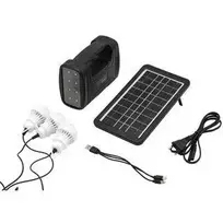 Nešiojama saulės baterija su žibintu ir LED lemputėmis Technaxx TX-199, 17,2 cm