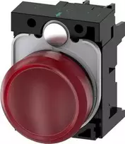 „Siemens“ pilnas signalinis žibintas 22 mm Raudona LED 24V AC-DC plastikiniai varžtiniai gnybtai SIRIUS ACT 3SU1102-6AA20-1AA0