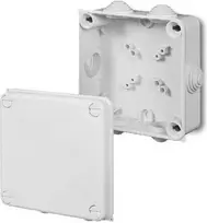 Elektro Plast Nasielsk 0233-02 Hermetiška dėžutė be išvado PK-4 135x135x65mm su gnybtu 5x16mm2 IP55 balta 0233-02