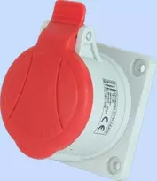 Elektromet Plokštės lizdai tiesiai raudona 16A 5P (921830)