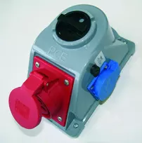 PCE montavimo rinkinys su 16A lizdu 5P+2x2P+Z 0-1 raudonas Combopol 61132-6 (96061552W)