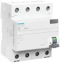 Siemens diferencinis srovės perjungiklis 4P 63A 0,03A AC tipo (5SV4346- 0KL)