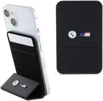 Dėklas BMW piniginės stovas kortelių lizdui „MagSafe M Edition Collection“ – magnetinė piniginė su stovo funkcija, juodas