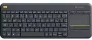 Logitech WIRELESS TOUCH Klaviatūra - K400 PLUS Juodas HU VERSION
