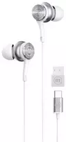 Laidinės Ausinės - Maxell XC1 su USB-C ir USB-A Adapteriu, Baltos
