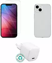 Įkroviklis eStuff eSTUFF ES-KIT-IPH15 kroviklis įrenginiams przenośnych Mobilusis telefonas Permatomas, Baltas Prąd przemienny Wewnętrzna