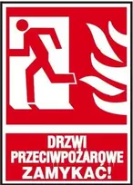 ANRO Įspėjimo plokštė Ugnies durys uždarytos 150x205 (29P / F1 / FS)