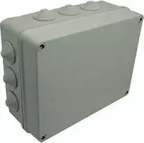Elektro Plast Nasielsk Elektro-Plast Hermetinė dėžutė Pramoninė n/t 305 x 244 x 126 mm su 12 kabelių riebokšlių IP55 pilka (2721-02)