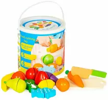 Multistore Medinės daržovės ir vaisiai pjaustymui, 13 elementų