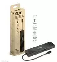 HUB USB Club 3D Club 3D dokumetas USB-C 3.2 Gen1 6in1 Hub 1x USB-C Video 4K60Hz, 1x HDMI 4K60Hz, 2x USB-A, USB-C PD 100W, RJ45