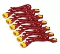 APC maitinimo kabelis APC 6 abėcėlės maitinimo kabelis raudonas 1,22 m C13 skydelis C14 skydelis